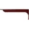 Ekena Millwork Embrey Steel Bracket, Hammered Bright Red 2"W x 18"D x 6 1/2"H BKTM02X18X06EBHRE - alternate 3